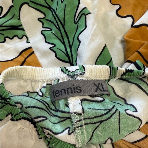 Chic Halter Maxi Dress with Green and Orange Floral Design sundress / sun dress - Picture 2 of 5